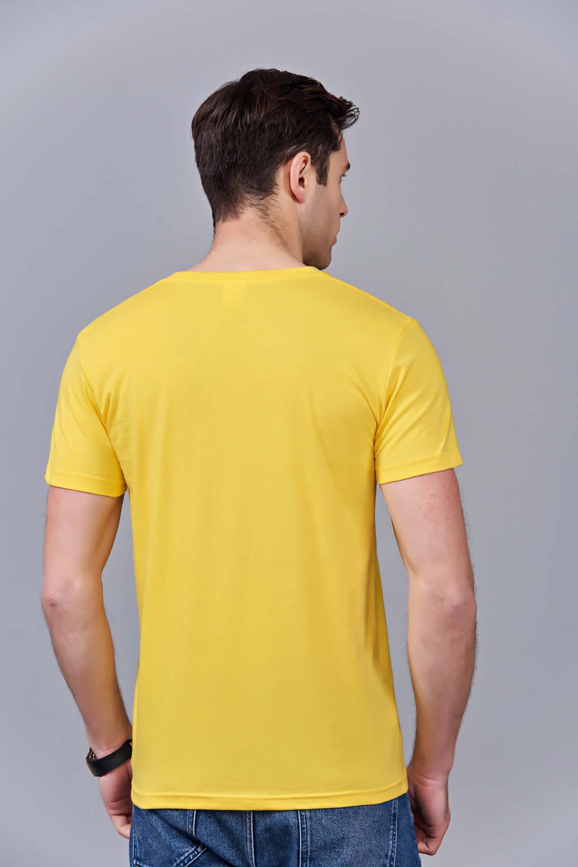 夏季黄色男女同款纯棉圆领速干文化衫#007huang